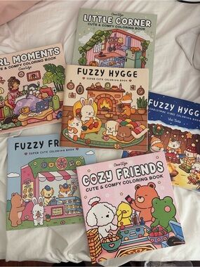 Fuzzy Hygge & Coco Wyo Adult Coloring Books Bundle